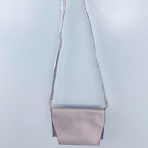 Shimmering silver crossbody